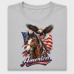 Patriotic Horse Eagle DTF Transfer