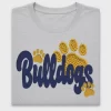 Bulldog Mascot Paw Prints DTF Transfer