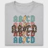 ABCD Teacher Leopard DTF Transfer