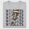 Distressed Wildcats Lightning Bolt DTF Transfer