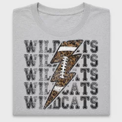 Distressed Wildcats Lightning Bolt DTF Transfer