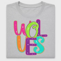 Neon Wolves Retro DTF Transfer