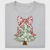 Christmas Tree with Bow DTF Transfer