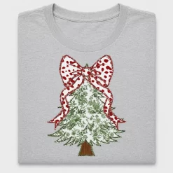 Christmas Tree with Bow DTF Transfer