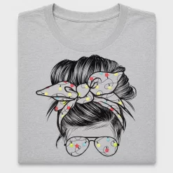 Messy Bun Christmas DTF Transfer