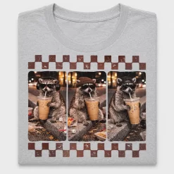 Funny Raccoon Coffee DTF Transfer