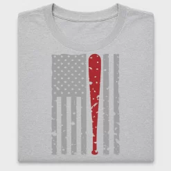 Baseball Bat American Flag DTF Transfer