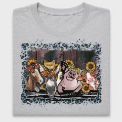 Farm Animals Sunflower DTF Transfer