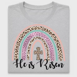 He Is Risen Rainbow Cross DTF Transfer