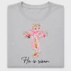 He Is Risen Floral Cross DTF Transfer