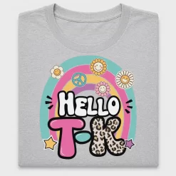 Hello T-K Leopard Rainbow DTF Transfer
