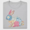 Patchwork Floral Bunny DTF Transfer