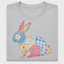 Patchwork Floral Bunny DTF Transfer