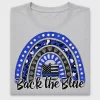 Back the Blue Rainbow DTF Transfer
