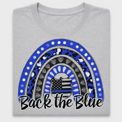 Back the Blue Rainbow DTF Transfer