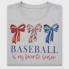Baseball Coquette Bow DTF Transfer