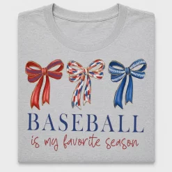 Baseball Coquette Bow DTF Transfer