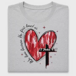 Heart Cross Christian Love DTF Transfer