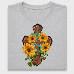 Sunflower Cross DTF Transfer