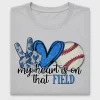 Baseball Heart Peace Sign DTF Transfer