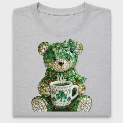 Lucky Teddy Bear Shamrock DTF Transfer