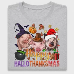 Hallothanksmas Pig DTF Transfer