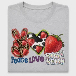 Peace Love Strawberry DTF Transfer