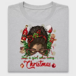 Just A Girl Who Loves Christmas DTF Transfer