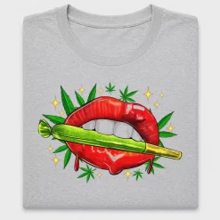 Red Lips Cannabis DTF Transfer