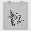 My Redeemer Lives Leopard Cross DTF Transfer