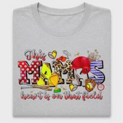 Baseball Mama Heart DTF Transfer