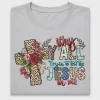 Christian Cross Floral DTF Transfer