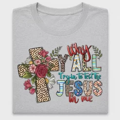 Christian Cross Floral DTF Transfer