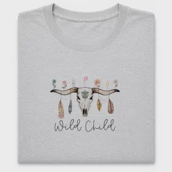 Boho Wild Child Skull DTF Transfer
