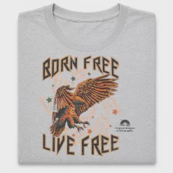Retro Eagle Born Free Live Free DTF Transfer