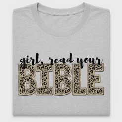 Girl Read Your Bible Leopard DTF Transfer