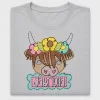 Floral Highland Cow Gabriella DTF Transfer