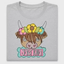 Floral Highland Cow Gabriella DTF Transfer