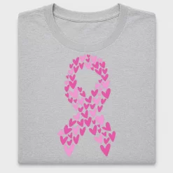 Breast Cancer Awareness Heart DTF Transfer