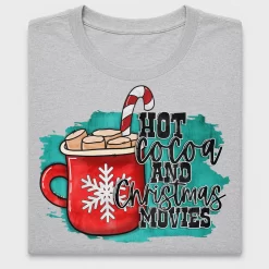 Hot Cocoa Christmas Movies DTF Transfer