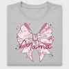 Mama Bow Pink Ribbon DTF Transfer