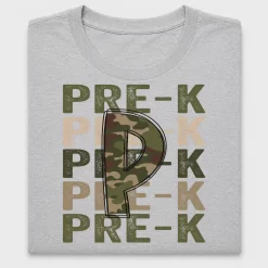 Pre-K Camouflage DTF Transfer Design