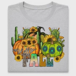 Hello Fall Sunflower Pumpkin DTF Transfer