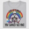 Life is Good Skeleton Rainbow DTF Transfer
