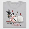 Peace on Earth Snowman DTF Transfer