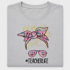 Teacher Life Messy Bun DTF Transfer
