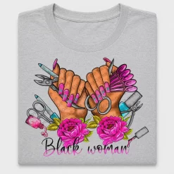 Black Woman Nails DTF Transfer