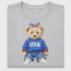 Patriotic Teddy Bear DTF Transfer