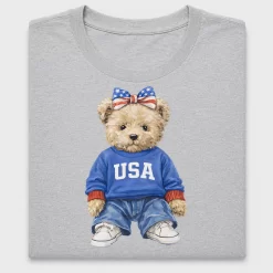 Patriotic Teddy Bear DTF Transfer