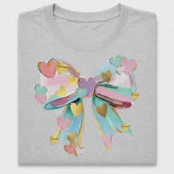 Watercolor Heart Bow DTF Transfer